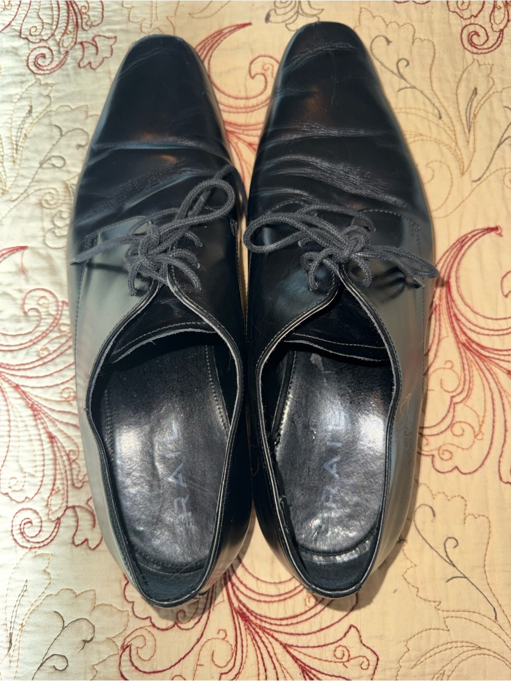 The Rail Black Leather Cap Toe Oxford Dress Shoes – Men’s Size 43 (US 10)